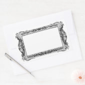 アンティークヴィンテージ複雑なエッチングフレーム 長方形シール (封筒)