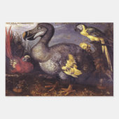 アンティークヴィンテージ鳥デカップヘビーウェイト3セット ラッピングペーパーシート (正面2)