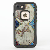 アンティークヴィンテージ1630年の既知の世界地図。 LifeProof iPhoneケース (裏面)