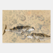 アンティークヴィンテージ 航海の ラッピングペーパーシート (正面)