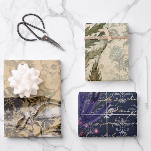 アンティークヴィンテージ 航海の ラッピングペーパーシート (正面)