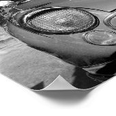 アンティークヴィンテージb&wクラシック車ポスター ポスター (角)