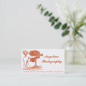 アンティーク一見のカメラマンの名刺 名刺 (スタンド正面)