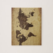 アンティーク世界地図のクローズアップ3 ジグソーパズル (縦)