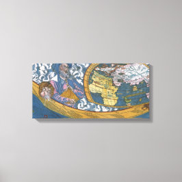 アンティーク世界地図クラウディウス・プトレミー, 1507 キャンバスプリント