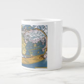 アンティーク世界地図クラウディウス・プトレミー, 1507 ジャンボコーヒーマグカップ (右)