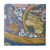 アンティーク世界地図クラウディウス・プトレミー, 1507 タイル (正面)