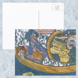 アンティーク世界地図クラウディウス・プトレミー, 1507 ポストカード