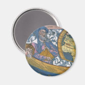 アンティーク世界地図クラウディウス・プトレミー, 1507 マグネット (正面/裏面)