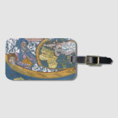 アンティーク世界地図クラウディウス・プトレミー, 1507 ラゲッジタグ (正面横)