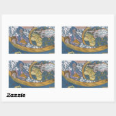 アンティーク世界地図クラウディウス・プトレミー, 1507 長方形シール (シート)