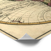 アンティーク世界地図バイギョウメドゥルイスル， 1720 ポスター (角)