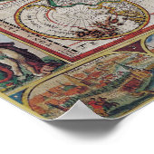 アンティーク世界地図ポスター ポスター (角)