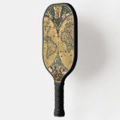 アンティーク世界地図動揺して#2 ピックルボールラケット (左)