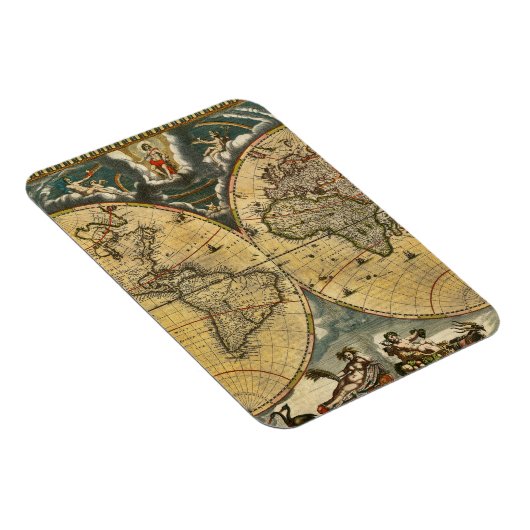 アンティーク世界地図動揺して#2 マグネット (右側)