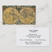 アンティーク世界地図動揺して#2 名刺 (正面/裏面)