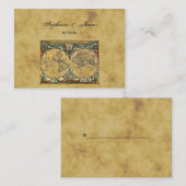 アンティーク世界地図動揺して#2A座席表 プレイスカード (正面/裏面)