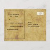 アンティーク世界地図動揺して(BG RSVP) インビテーションポストカード (裏面)