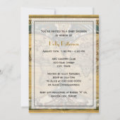 アンティーク世界地図動揺してBG Vベビーシャワー 招待状 (裏面)