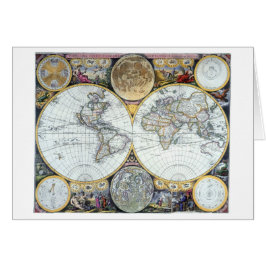 アンティーク世界地図、アトラス・マリティムス by John Seller