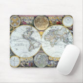アンティーク世界地図、アトラス・マリティムス by John Seller マウスパッド (マウス)