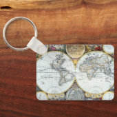 アンティーク世界地図,アトラス・マリティムスby John Seller キーホルダー (裏面)