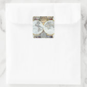 アンティーク世界地図,アトラス・マリティムスby John Seller スクエアシール (バッグ)