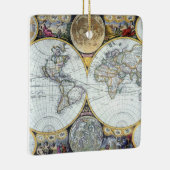 アンティーク世界地図，アトラス・マリティムスby John Seller セラミックオーナメント (右)