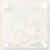 アンティーク世界地図 ガラスコースター (裏面)