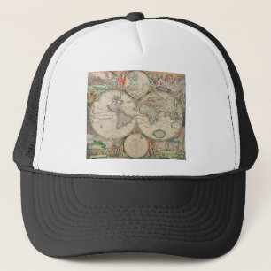 アンティーク世界地図 キャップ