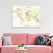 アンティーク世界地図 キャンバスプリント (インサイチュ (リビング))