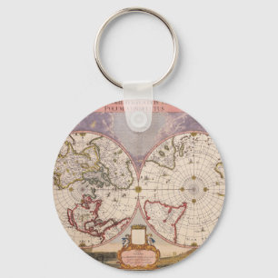 アンティーク世界地図 キーホルダー