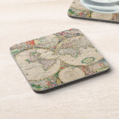 アンティーク世界地図 コースター (左側)
