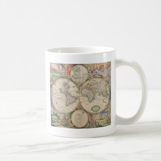 アンティーク世界地図 コーヒーマグカップ (右)