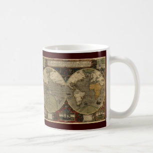 アンティーク世界地図 コーヒーマグカップ