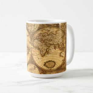 アンティーク世界地図 コーヒーマグカップ