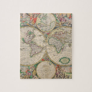 アンティーク世界地図 ジグソーパズル