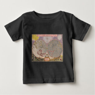 アンティーク世界地図 ベビーTシャツ
