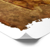 アンティーク世界地図 ポスター (角)