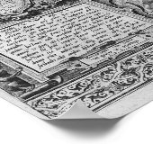 アンティーク世界地図 ポスター (角)