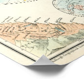 アンティーク世界地図 ポスター (角)