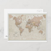 アンティーク世界地図 ポストカード (正面/裏面)