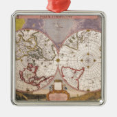 アンティーク世界地図 メタルオーナメント (正面)