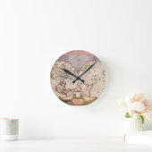 アンティーク世界地図 ラウンド壁時計 (ホーム)