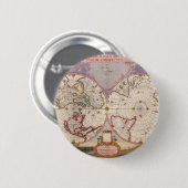 アンティーク世界地図 缶バッジ (正面&裏面)