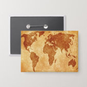 アンティーク世界地図 缶バッジ (正面/裏面)