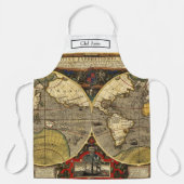 アンティーク世界地図#2 エプロン (正面)