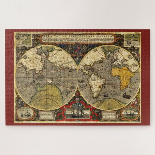 アンティーク世界地図#2 ジグソーパズル (横)