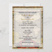 アンティーク世界地図#2、DIYホワイト背景 結婚式 招待状 (裏面)