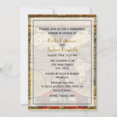 アンティーク世界地図#2, DIYホワイトBG VリハーサルDin 招待状 (裏面)